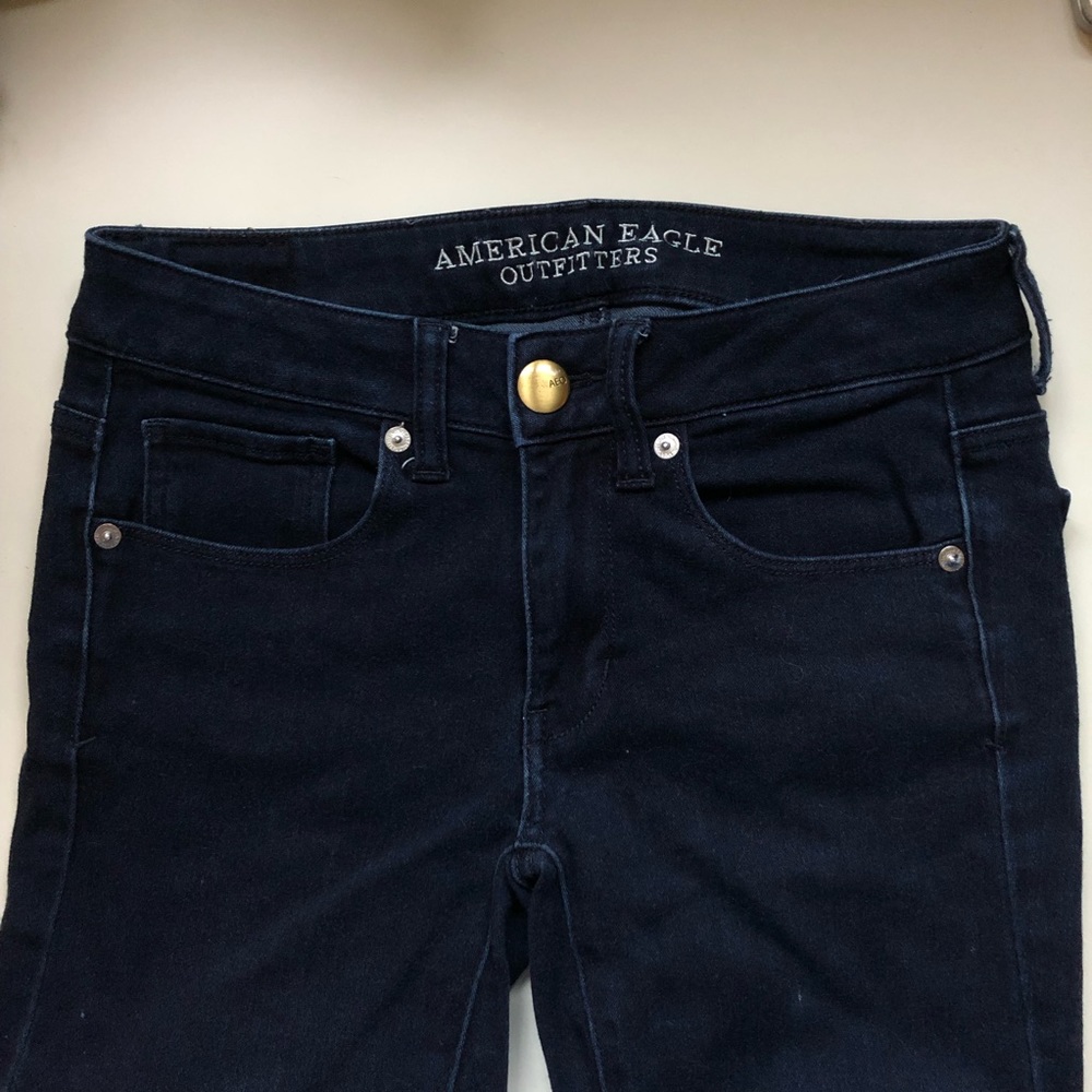 American Eagle pants navy dark denim skinny Jean